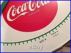 18 Vintage Antique Coke Coca Cola Button Tin Non Porcelain Thermometer Sign NOS