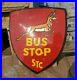 1930-s-Old-Vintage-Rare-DOUBLE-SIDED-STC-Bus-Stop-Ad-Porcelain-Enamel-Sign-Board-01-juuu