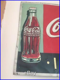 1937 Original Vintage Coca Cola Sign