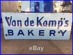 1940s/1950s Vintage Van de Kamp's Bakery Porcelain Neon Windmill Sign Antique