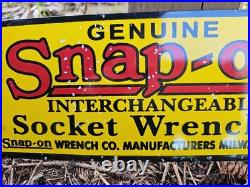 1950'S Vintage Snap-On Tools Porcelain Sign Garage Sign Interchangeable Socket 1950'S Vintage Snap-On Tools Porcelain Sign Garage Sign Interchangeable Socket