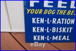 1950's Vintage Ken-L-Ration Feed Your Dog The Best Die Cut Sign! Hard to find