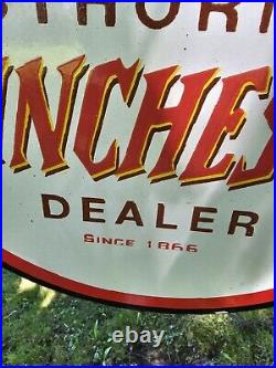 1950's Vintage Winchester Porcelain Double-sided Dealer Flange Sign 17 X 17