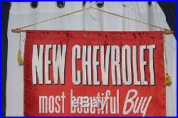 1950s Original Chevrolet Dealership For Safety Advertising Vintage Banner Sign