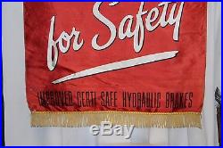 1950s Original Chevrolet Dealership For Safety Advertising Vintage Banner Sign