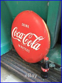 1950s Vintage 16 Metal Tin Advertising Coca Cola Coke Button Retro Wall Sign