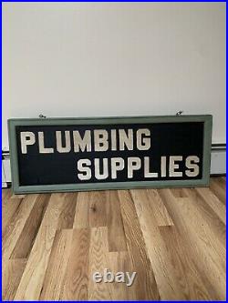 1960's, vintage sign, Plumbing Sign, Supplies, Hardware
