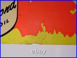 1960s VINTAGE MFA OIL SIGN OIL CAN ADVERTISING SIGN MFA GOLD BOND DOG GRAPHIC