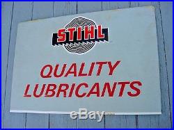 1960s Vintage STIHL CHAIN SAW Old Chain Saw Oil Display Tin Sign