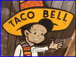 1962RAREORIGINALVTG TACO BELL ADVERTISEMENT SIGNPossibly One Of A Kin