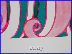 7 UP Sign VTG Peter Max Style 1970 Un Great Way to Go Canada Sign Psychedelic XL