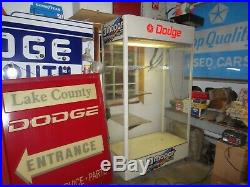 70's Original Vintage Dodge Mopar Performance Dealership Lightup Display Cabinet