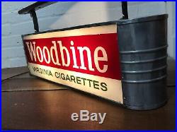 Advertising Sign Light Box Woodbine Cigarettes Shop Display Vintage Antique