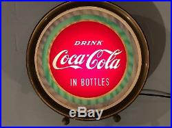 Antique Vintage Original Advertising 1949 Coca Cola Light Up Illusion Sign