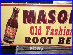 Antique vintage Masons Root Beer Sign