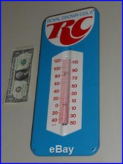 Antqe/Vtg Royal Crown Cola RC, Soda Pop Thermometer Sign, USA, 1950s Org, Near Mint
