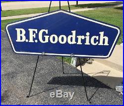 B. F. Goodrich Vintage Old Dealer Metal 59 Not Porcelain BIG Gas Oil Sign