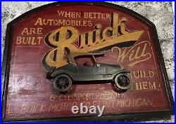 Buick Gas Oil Vintage Collectable Wooden Trade Sign Awesome Piece