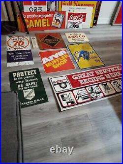 C. 1940s Original Vintage Weyerhaeuser 4 Square Lumber Sign Metal Dealer Home Gas