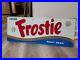 C-1950s-Original-Vintage-Drink-Frostie-Root-Beer-Sign-Snowflake-Snowman-Soda-Gas-01-gz