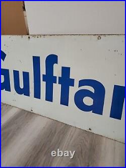 C. 1950s Original Vintage Gulf Gas Sign Metal Gulftane Oil Florida Premium Rare