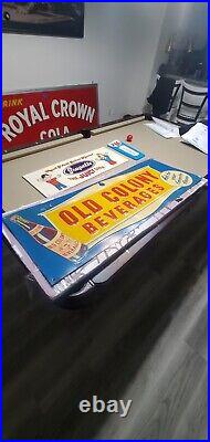 C. 1950s Original Vintage Gulf Gas Sign Metal Gulftane Oil Florida Premium Rare