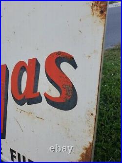 C. 1950s Original Vintage Phillips 66 Gas Sign Metal Embossed Philgas All Purpose