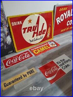 C. 1950s Original Vintage Pure Motor Oil Sign Rack Topper Guaranteed By Pure Gas