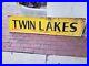 C-1950s-Original-Vintage-Twin-Lakes-Marine-Sign-Metal-Camping-Boat-Fish-Gas-Oil-01-icx