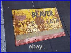 C. 1950s Original Vintage Valvoline Motor Oil Sign Metal 2 Sided Gas Chevy GM