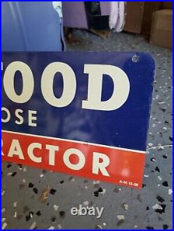 C. 1959 Original Vintage Durkee Atwood Belts Radiator Sign Metal Automobile Truck