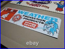 C. 1960s Original Vintage Frost King Sign Metal Rack Toppper Weather Protection