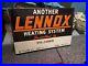 C-1960s-Original-Vintage-Lennox-Heating-Systems-Sign-Metal-Embossed-NY-Gas-Oil-01-np