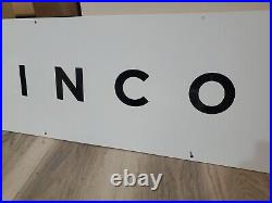 C. 1980s Original Vintage Lincoln Dealer Sign Metal 2 Sided Ford Gas Oil Mercury