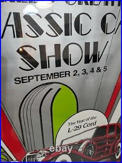C. 1988 Original Vintage Auburn Classic Car Show Poster Sign Duesenberg L-29 Cord