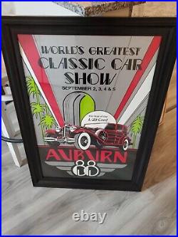 C. 1988 Original Vintage Auburn Classic Car Show Poster Sign Duesenberg L-29 Cord