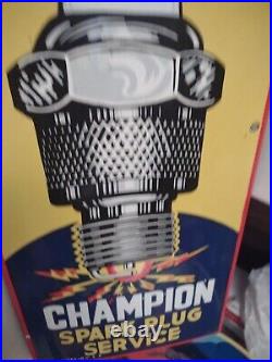 Champion Spark Plug Vintage Porcelain Enamel Gas Service Station Garage Sign