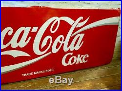 Coca Cola alloy sign advertising mancave cafe garage metal vintage retro kitchen