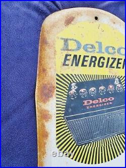DELCO ENERGIZER Vintage Thermometer Steel Gas Station Advertising United Delco