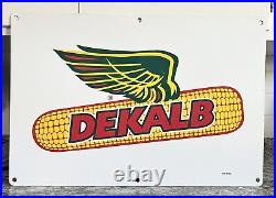Dekalb Seed Sign Vintage Original Metal Double Sided Sign. Farm Feed Agriculture