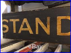 EARLY SMALTZ Vintage STANDARD OIL COMPANY Gas Station sign Rare original WOOD