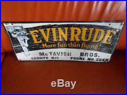 Evinrude Speeditwin Tin Sign Original Vintage old rare! Boat motor 9x20