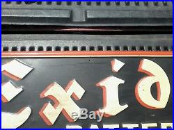Exide Battery Sign vintage sign approximately 48x 16. Good condition