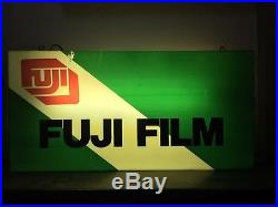 Fuji Film Lighted Sign Double Sided Rare Fuji Analog Film Sign Vintage Film Sign