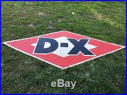 HUGE 10 FOOT VinTaGE D-X DX PORCELAIN Gas Oil Station Pump Pole sign Large DSP