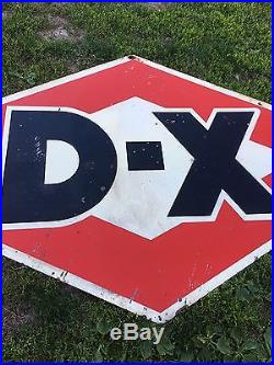 HUGE 10 FOOT VinTaGE D-X DX PORCELAIN Gas Oil Station Pump Pole sign Large DSP