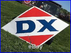 HUGE 10 FOOT VinTaGE D-X DX PORCELAIN Gas Oil Station Pump Pole sign Large SSP