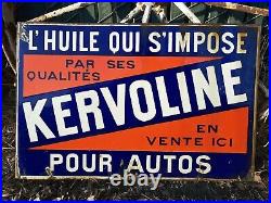 Kervoline en vente ici pour autos l'huile qui s'impose vintage porcelain sign