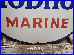 Large Mobile Vintage Porcelain Sign 30 Gas Marine Mobiloil Service Pegasus Lube