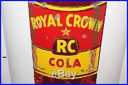 Large Vintage 1940's RC Royal Crown Cola Soda Pop Bottle 36 Metal Sign